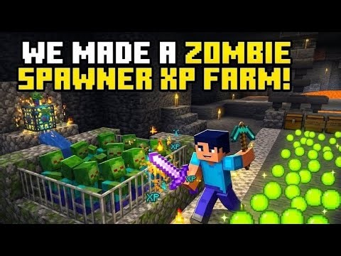 We made a Zombie Spawner XP farm in Minecraft