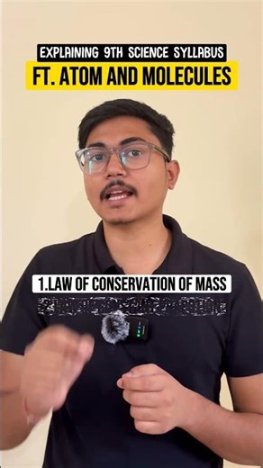 Atoms & Molecules Class 9 — Ye Topics ZAROOR Padhna! 🔥 #shorts