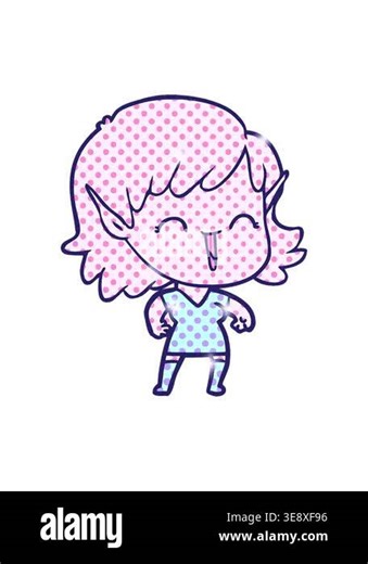 glitter effect animation of elf girl Stock Video Footage - Alamy