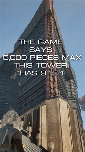 The Game Says 5,000 Pieces Max This Tower Has 9,191 #duneawakening #basebuilding