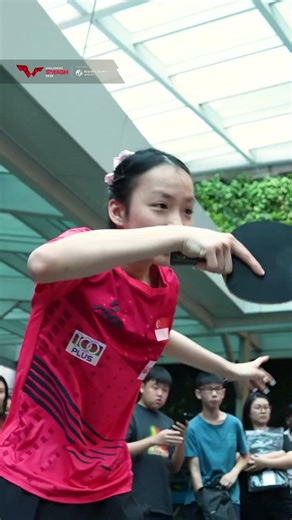 Good vibes and great rallies with local star Ser Lin Qian #SingaporeSmash #TableTennis