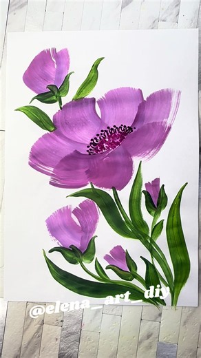Simple Flower Drawing Tutorial for Kids | Easy Paint Step-by-Step
