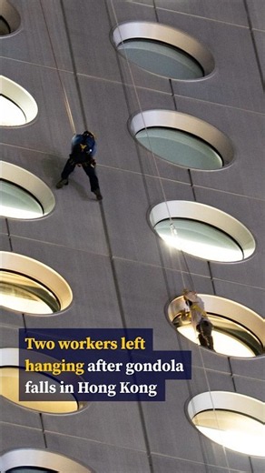 Two workers left hanging after gondola falls in Hong Kong