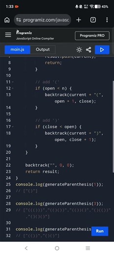 Generate Parentheses | Backtracking Explained | JavaScript Solution