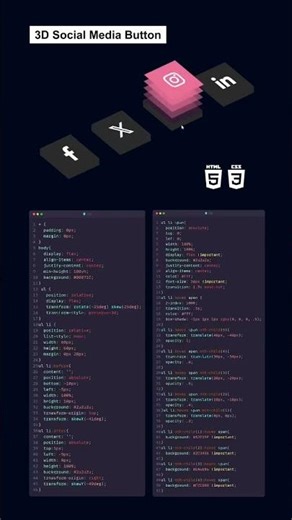 Social Media Buttons Hover Animation 🔥 | HTML CSS JavaScript 🚀Amazing Hover Effects for Social Icons