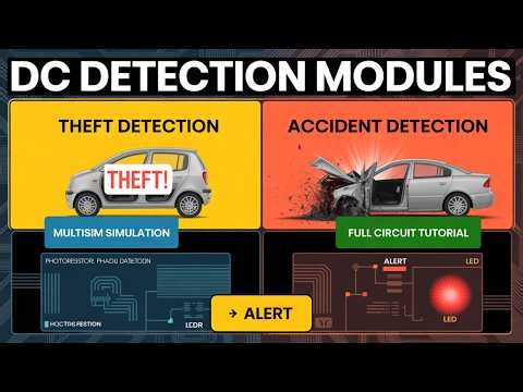 Theft Detection System & Accident Detection Circuit | NI Multisim Simulation
