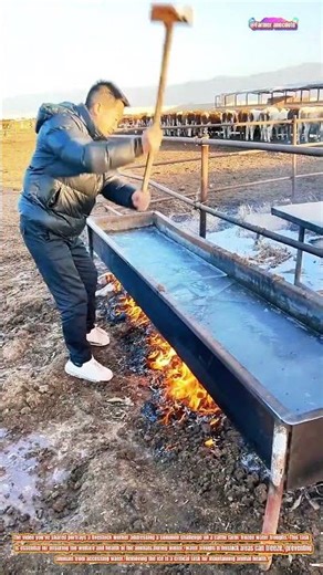 The Art of Ice Removal from Livestock Feeding Troughs