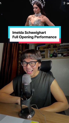 Full reaction is out now on YouTube 🎙️Link in my bio 🤍 The Philippines Sent WHO to MGI All Stars?! ✨ Imelda Schweighart full opening performance! ❤️ #fyp #mgi #pageantsph #foryoupage