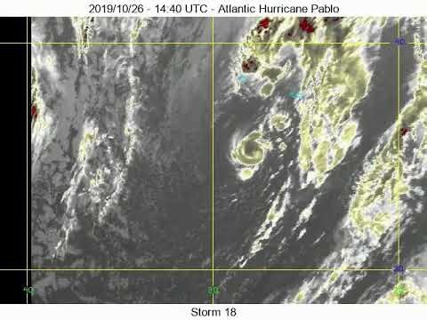 Atlantic Hurricane Season Timelapse: Tracked Storm #18 - Hurricane Pablo