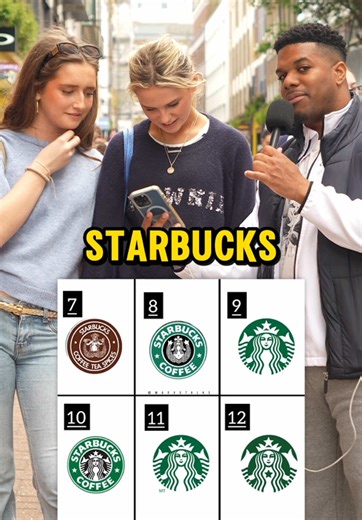 What is the current Starbucks logo and do they make the best coffee? #streetinterview #starbucks #coffee