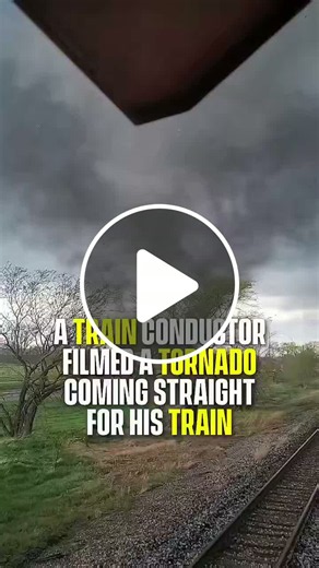 Are tornados strong enough to pull up a train from its tracks?Here’s a unique first person view of a conductor weathering the storm. - NewsBreak