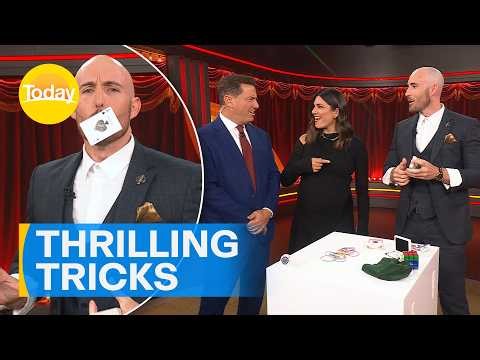 Aussie illusionist wows TV hosts with mind-blowing magic | Today Show Australia