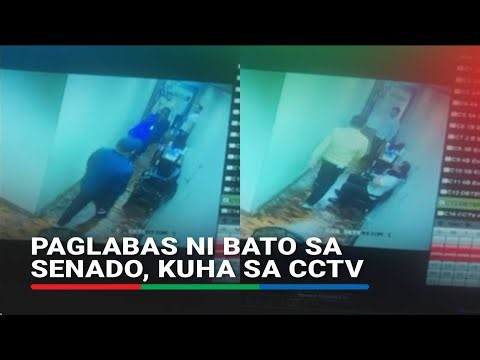 Kuha sa CCTV: Paglabas nina Robin, Bato sa Senado | ABS-CBN News