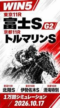 【富士ステークス2026 他】2026年10月17日 WIN5対象5レース予想ショート版