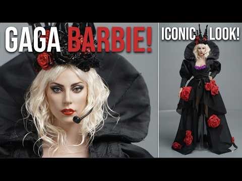 Transforming Barbie into Lady Gaga | DIY Doll Makeover 🌹✨Celebrity Doll Hack🌹🖤