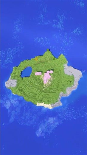 This Minecraft Survival Island Seed With A Tiny Cherry Grove Is AMAZING!