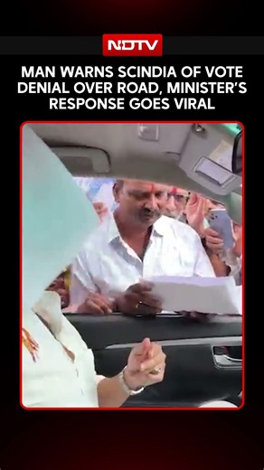 Man Warns Jyotiraditya Scindia Of Vote Denial Over Road, Minister's Response Goes Viral