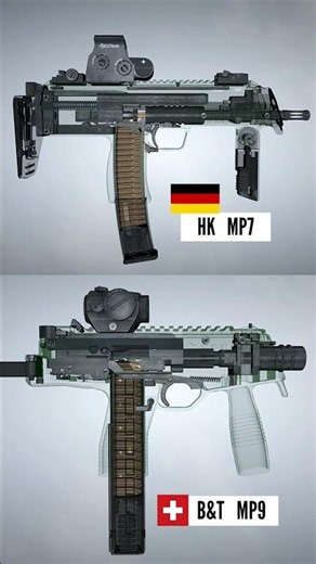 MP7 vs MP9 #smg #howitworks #mechanism #shortvideo
