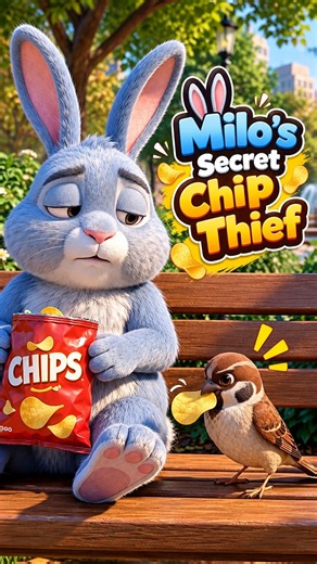 Milo's Daily Life | The Chip Thief 🐰🐦 #shorts #boboandmilo #funnycartoon #slapstickcomedy
