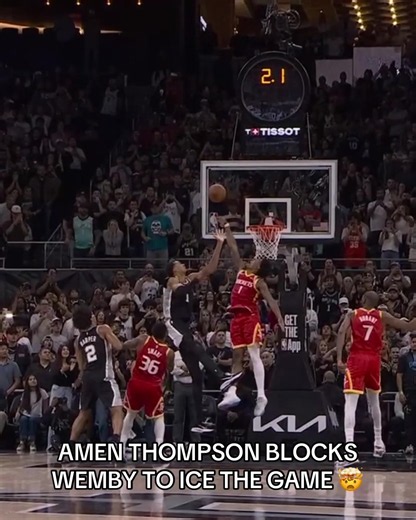 Amen Thompson blocks Victor Wembanyama to ice game — Rockets 2-0
