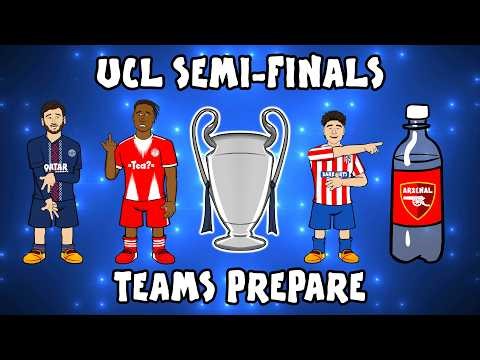 UCL SEMI-FINALS! The Teams Prepare😂 (PSG vs Bayern & Atletico vs Arsenal Champions League)