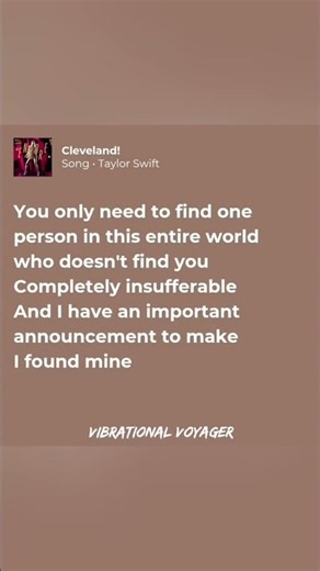 Cleveland by Taylor Swift #shortmusic #music #lyrics #trendingshorts #taylorswift