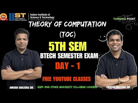 DAY 1 | Theory of Computation | TOC | Semester Series | RGPV and other University | Ankush Saklecha