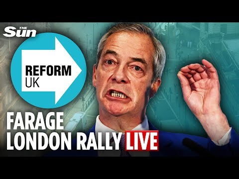 LIVE: Nigel Farage leads rally in London after accusing Labour of ‘flagrant racism’ in benefits row