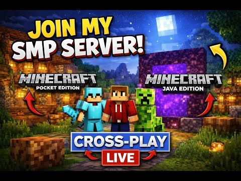 🔴 MINECRAFT LIVE 😱 FREE KIT + JAVA & PE CROSSPLAY | JOIN FAST 🚀