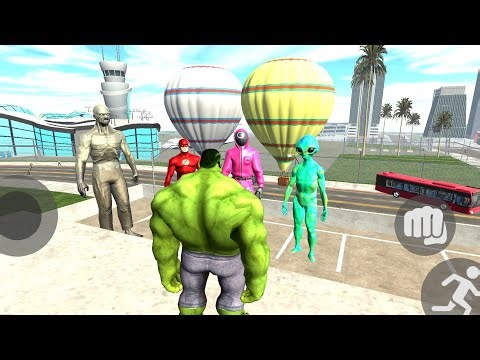 Hulk Vs Monster zombie vs flash vs alien and squid game indian bike driving 3d game