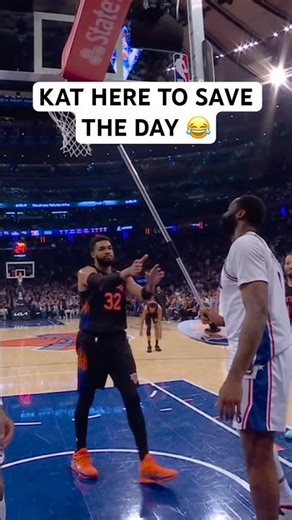 KAT had to take the broom from Andre Drummond 😂