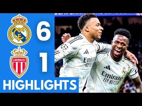 Real Madrid vs Monaco (6-1) Highlights | UEFA Champions League 2025/26