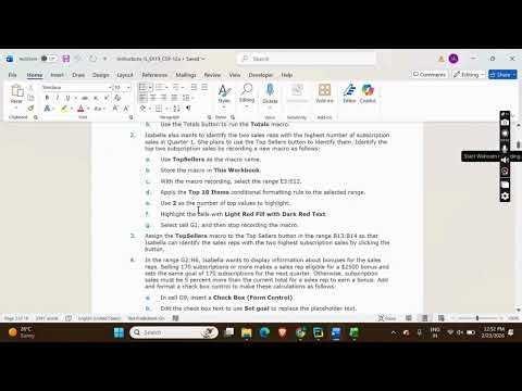 Illustrated Excel 2019 | Modules 9-12: SAM Capstone Project 1a Flamingo Guitars #illustratedexcel