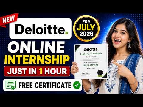 🔴 Deloitte Virtual Internship - Complete in Just 1 Hour ⏰ | Get Certificate | Apply Now