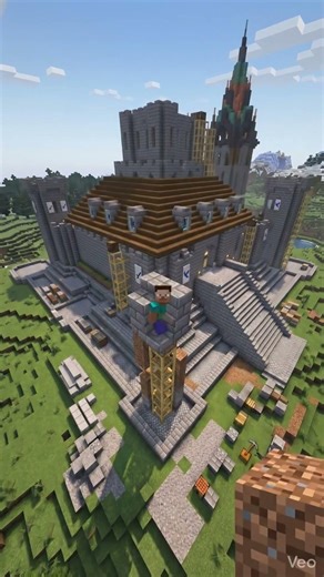 From Empty Land to Giant Minecraft Castle 🏰 Built Block by Block