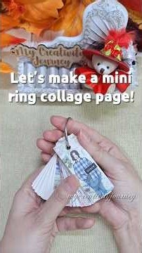 Let's make a pumpkin-themed mini-ring art collage! #NationalPumpKinDay #miniringjournal