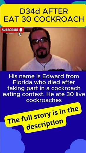 D34d AFTER EAT 30 COCKROACH #shorts #viral #oddfeed