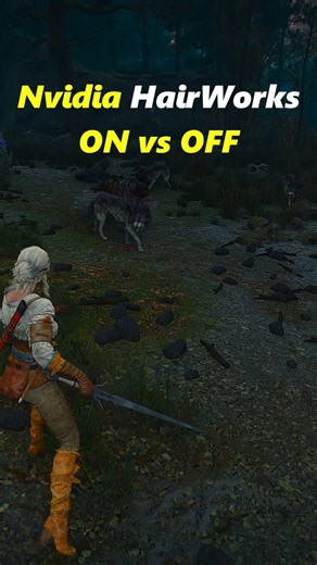 Nvidia HairWorks ON vs OFF - The Witcher 3 Remastered