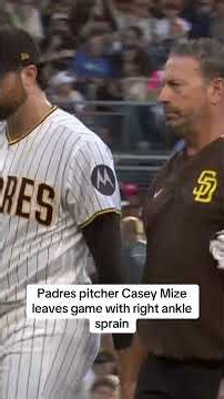 Padres pitcher Casey Mize leaves game with right ankle sprain