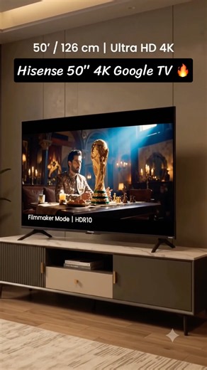 Hisense 50″ 4K Google TV 🔥 Dolby Vision + Atmos | Filmmaker Mode