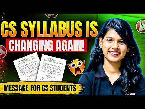 CS Syllabus is Changing Again? 🚨 Important Update for Every CS Student | CS Mehandi Ma'am