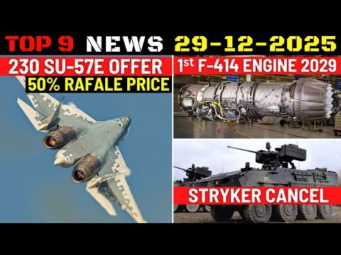 Indian Defence Updates : 230 Su-57E Offer,99 F-414 Deal,Stryker Cancel,87 MALE Drones,80000 Cr Clear
