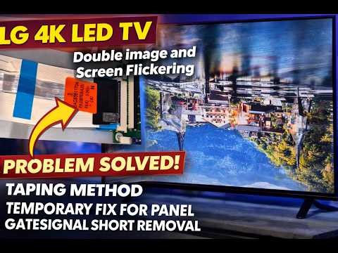 How to Fix LG 43" 4K UHD LED TV Display Problem|Panel short Removal|VGH VGL short|Double image Fix