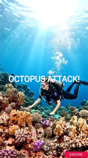 Giant Octopus Attacks Scuba Diver Underwater 😱🐙