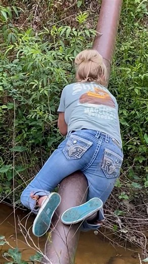 Mother-in-law falls while trying to cross creek