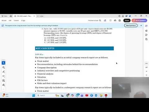 CFA L1 / Equity / Reading 42