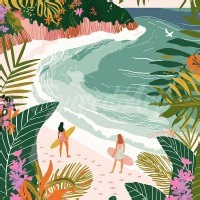 Ζωγραφική με αριθμούς Tropical Bay 40x50cm