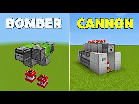 5 EASY TNT CANNONS in Minecraft Bedrock & Java!(Tutorial)