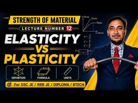 Elasticity vs Plasticity || Strength of material Lecture 12