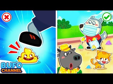 Bufo Channel | No, Kitten! Stop Pooping on the Grass! | Wolfoo Funny Stories For Kids